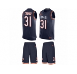Men Nike Chicago Bears #31 Marcus Cooper Limited Navy Blue Tank Top Suit NFL Jersey