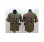 Men Nike Chicago Bears #34 Walter Payton Olive 2017 Salute to Service Limited Jersey