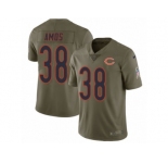 Men Nike Chicago Bears #38 Adrian Amos Limited Olive 2017 Salute to Service NFL Jersey