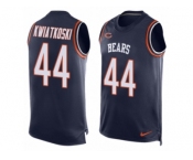 Men Nike Chicago Bears #44 Nick Kwiatkoski Limited Navy Blue Player Name & Number Tank Top NFL Jersey