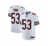 Men Nike Chicago Bears #53 John Timu White Vapor Untouchable Limited Player NFL Jersey