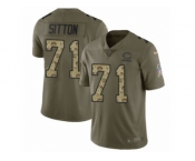 Men Nike Chicago Bears #71 Josh Sitton Limited Olive Camo Salute to Service NFL Jersey