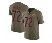 Men Nike Chicago Bears #72 William Perry Limited Olive 2017 Salute to Service NFL Jersey