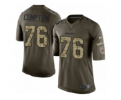 Men Nike Chicago Bears #76 Tom Compton Limited Green Salute to Service NFL Jersey