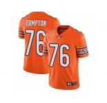 Men Nike Chicago Bears #76 Tom Compton Limited Orange Rush Vapor Untouchable NFL Jersey