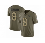 Men Nike Chicago Bears #8 Mike Glennon Limited Olive Camo Salute to Service NFL Jersey