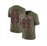 Men Nike Chicago Bears #89 Mike Ditka Limited Olive 2017 Salute to Service NFL Jersey
