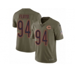 Men Nike Chicago Bears #94 Leonard Floyd Limited Olive 2017 Salute to Service NFL Jersey