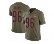 Men Nike Chicago Bears #96 Akiem Hicks Limited Olive 2017 Salute to Service NFL Jersey