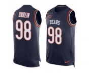 Men Nike Chicago Bears #98 Mitch Unrein Limited Navy Blue Player Name & Number Tank Top NFL Jersey