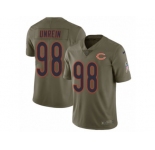 Men Nike Chicago Bears #98 Mitch Unrein Limited Olive 2017 Salute to Service NFL Jersey