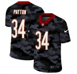 Men Nike Men's Chicago Bears #34 Payton 2020 Nike 2ndCamo Salute to Service Limited