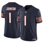 Men's Chicago Bears #1 Jaylon Johnson Navy 2024 F.U.S.E. With 1-star C Patch Vapor Untouchable Limited Football Stitched Jersey