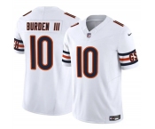 Men's Chicago Bears #10 Luther Burden III White 2025 F.U.S.E. Vapor Untouchable Limited Football Stitched Jersey