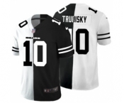 Men's Chicago Bears #10 Mitchell Trubisky Black V White Peace Split Vapor Untouchable Limited Football Jersey