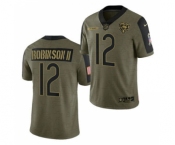 Men's Chicago Bears #12 Allen Robinson II 2021 Olive Salute To Service Limited Stitched Football Jersey