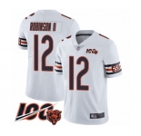 Men's Chicago Bears #12 Allen Robinson White Vapor Untouchable Limited Player 100th Season Football Jersey