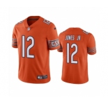 Men's Chicago Bears #12 Velus Jones Jr. Orange Vapor untouchable Limited Stitched Jersey