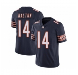 Men's Chicago Bears #14 Andy Dalton Navy Vapor Untouchable Limited Jersey