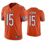 Men's Chicago Bears #15 Trevor Siemian Orange Vapor untouchable Limited Stitched Jersey