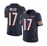 Men's Chicago Bears #17 Anthony Miller Navy Blue Team Color 100th Season Limited Football Jersey