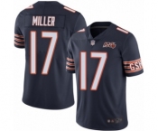 Men's Chicago Bears #17 Anthony Miller Navy Blue Team Color 100th Season Limited Football Jersey
