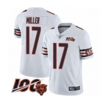 Men's Chicago Bears #17 Anthony Miller White Vapor Untouchable Limited Player 100th Season Football Jersey