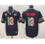 Men's Chicago Bears #18 Caleb Williams Black Mexico F.U.S.E. With 2-star C Patch And VMH Patch Throwback Stitched Football Jersey
