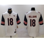 Men's Chicago Bears #18 Caleb Williams Limited White Fashion FUSE Jersey