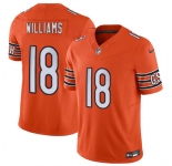 Men's Chicago Bears #18 Caleb Williams Orange 2024 Draft F.U.S.E. Vapor Football Stitched Jersey