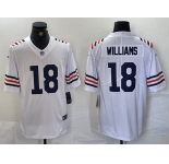 Men's Chicago Bears #18 Caleb Williams White 2024 Vapor Stitched Nike Alternate Classic Limited Jersey