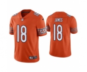 Men's Chicago Bears #18 Jesse James Orange Vapor untouchable Limited Stitched Football Jersey