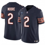 Men's Chicago Bears #2 DJ Moore Navy 2024 F.U.S.E. With 1-star C Patch Vapor Untouchable Limited Football Stitched Jersey