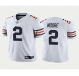 Men's Chicago Bears #2 DJ Moore White Limited Stitched Football Jersey