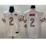 Men's Chicago Bears #2 D.J. Moore White Mexico F.U.S.E. With VMH Patch Stitched Football Jersey