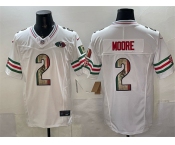 Men's Chicago Bears #2 D.J. Moore White Mexico F.U.S.E. With VMH Patch Stitched Football Jersey