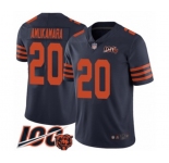 Men's Chicago Bears #20 Prince Amukamara Limited Navy Blue Rush Vapor Untouchable 100th Season Football Jersey