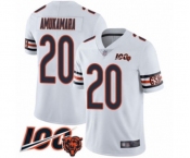 Men's Chicago Bears #20 Prince Amukamara White Vapor Untouchable Limited Player 100th Season Football Jersey