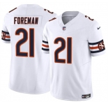 Men's Chicago Bears #21 D'Onta Foreman White 2023 F.U.S.E. Vapor Football Stitched Jersey