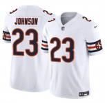 Men's Chicago Bears #23 Roschon Johnson White 2023 F.U.S.E. Vapor Stitched Football Jersey