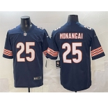 Men's Chicago Bears #25 Kyle Monangai Navy Vapor Untouchable Football Stitched Jersey
