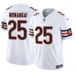 Men's Chicago Bears #25 Kyle Monangai White 2025 F.U.S.E. Vapor Untouchable Limited Football Stitched Jersey