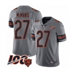 Men's Chicago Bears #27 Sherrick McManis Limited Silver Inverted Legend 100th Season Football Jersey