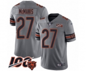 Men's Chicago Bears #27 Sherrick McManis Limited Silver Inverted Legend 100th Season Football Jersey