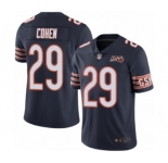 Men's Chicago Bears #29 Tarik Cohen Navy Blue Team Color 100th Season Limited Football Jersey