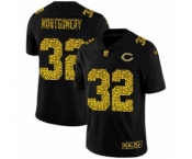 Men's Chicago Bears #32 David Montgomery Black Leopard Print Fashion Vapor Limited Football Jersey