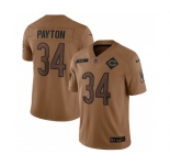 Men's Chicago Bears #34 Walter Payton 2023 Brown Salute To Service Limited Football Stitched Jersey