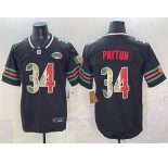 Men's Chicago Bears #34 Walter Payton Black Mexico F.U.S.E. With VMH Patch Stitched Football Jersey