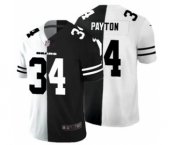 Men's Chicago Bears #34 Walter Payton Black V White Peace Split Vapor Untouchable Limited Football Jersey