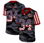 Men's Chicago Bears #34 Walter Payton Camo Flag Nike Limited Jersey